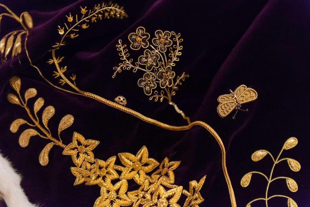 coronation outfit display buckingham palace