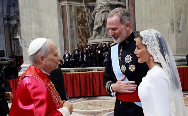 pope leo queen letizia king felipe