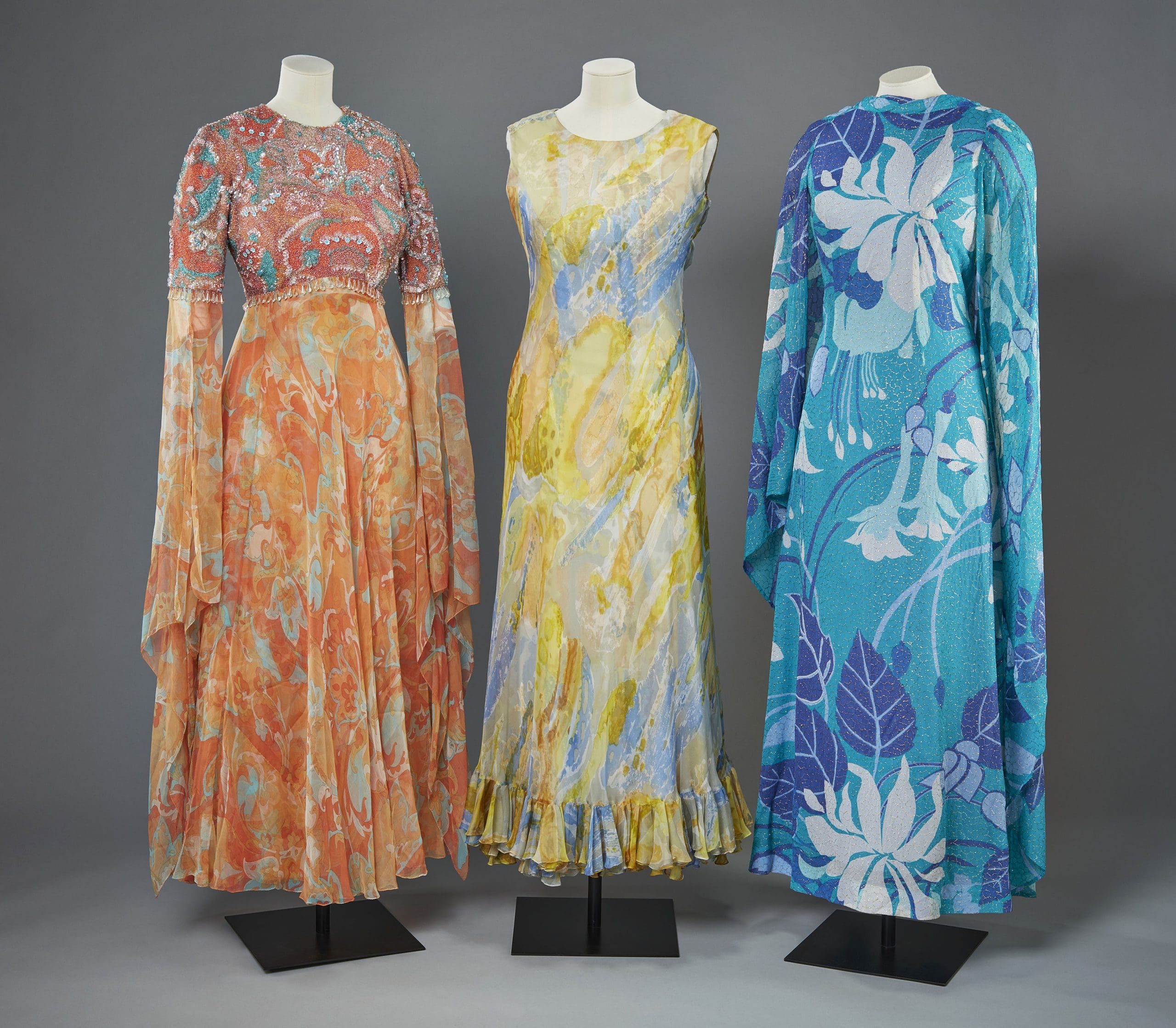 Evening Gowns, Ian Thomas, c.1970s. Credit: © Royal Collection Enterprises Limited 2025 | Royal Collection Trust. Photographer: Jon Stokes